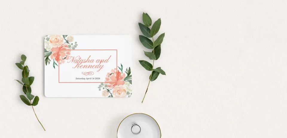Save the Date Card with Optional Guest Addressing Service