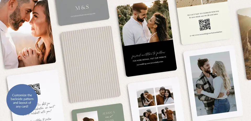 Back of Save the Date Card
