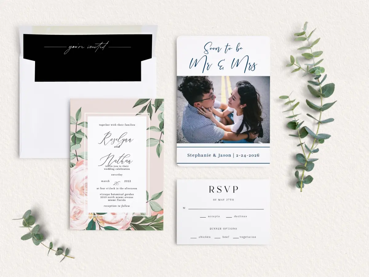 Front of Save the Date Card