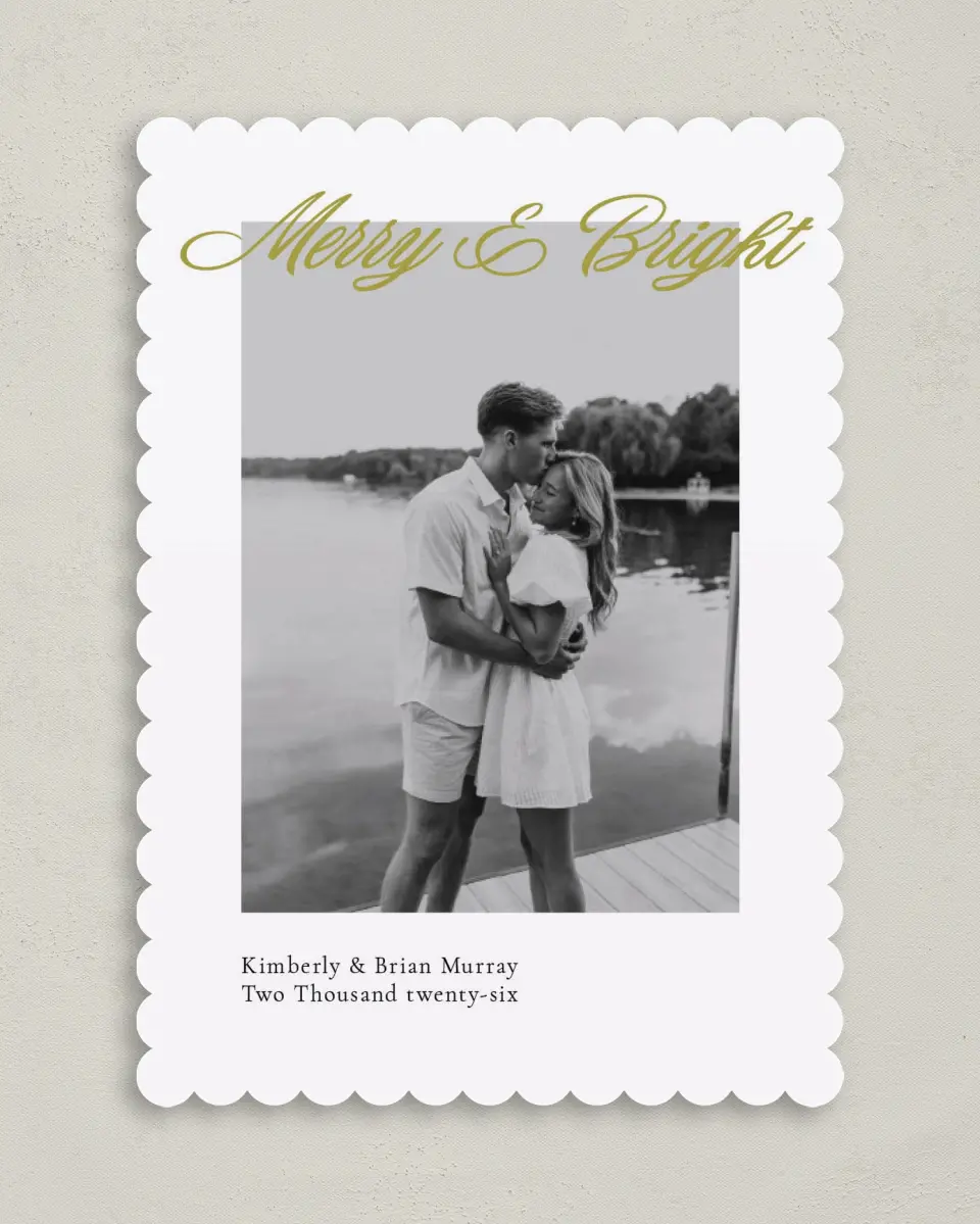 This is a 5" x 7" Christmas Card called May Your Days printed in full color on Premium Smooth paper on Premium Smooth paper on Premium Smooth paper