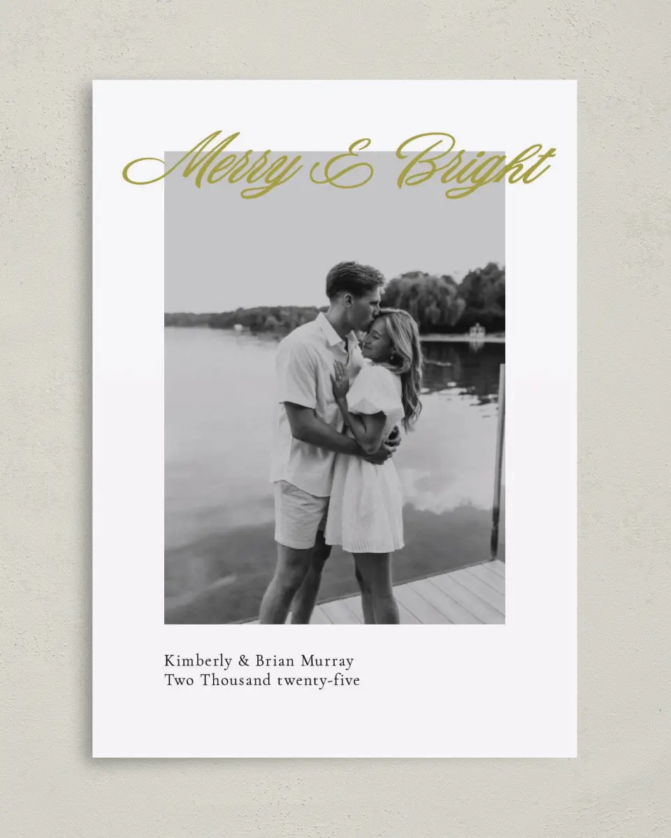 This is a 5" x 7" Christmas Card called May Your Days printed in full color on Premium Smooth paper