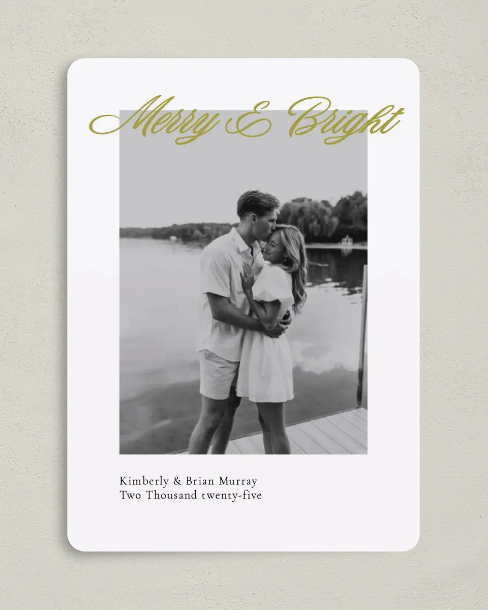 This is a 5" x 7" Christmas Card called May Your Days printed in full color on Premium Smooth paper