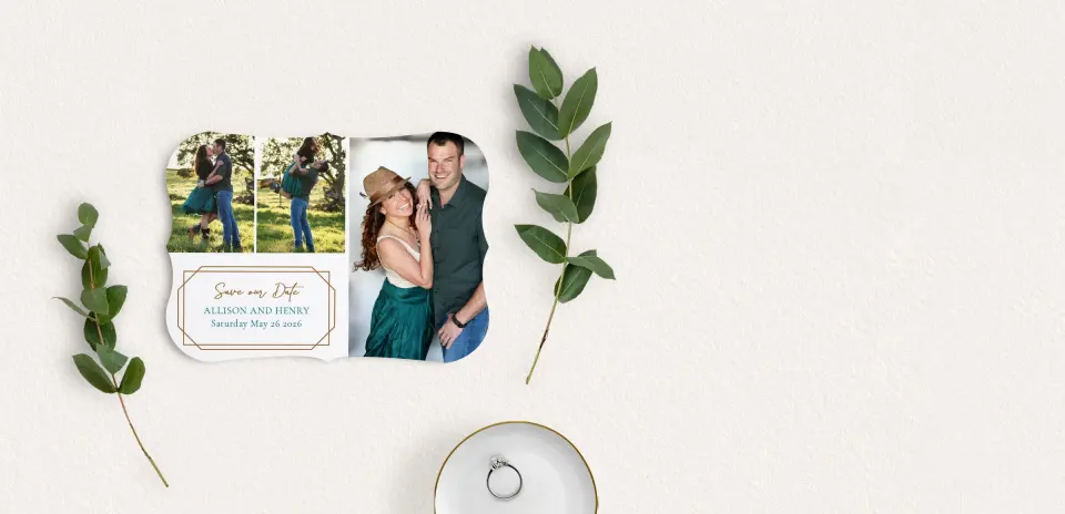 Save the Date Card with Optional Guest Addressing Service