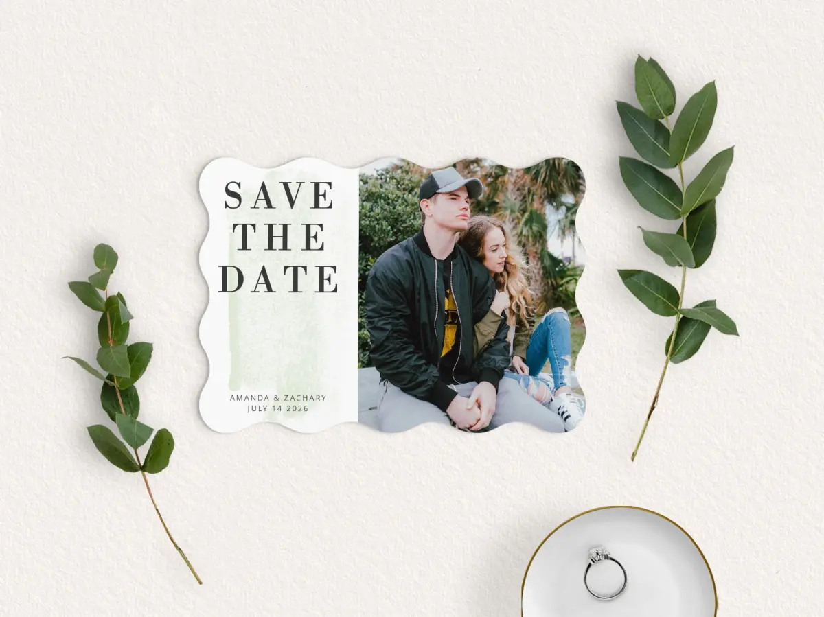 Save the Date Card with Optional Guest Addressing Service