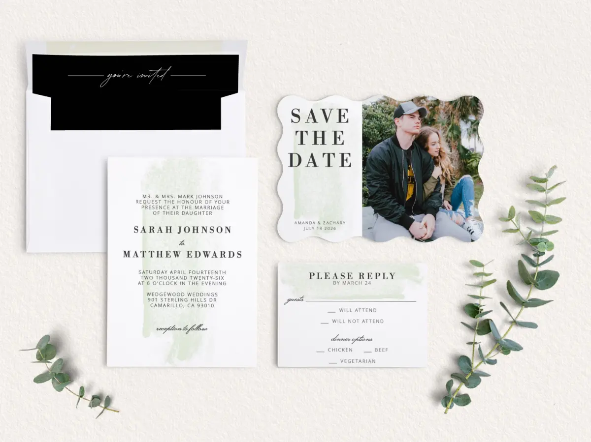 Front of Save the Date Card