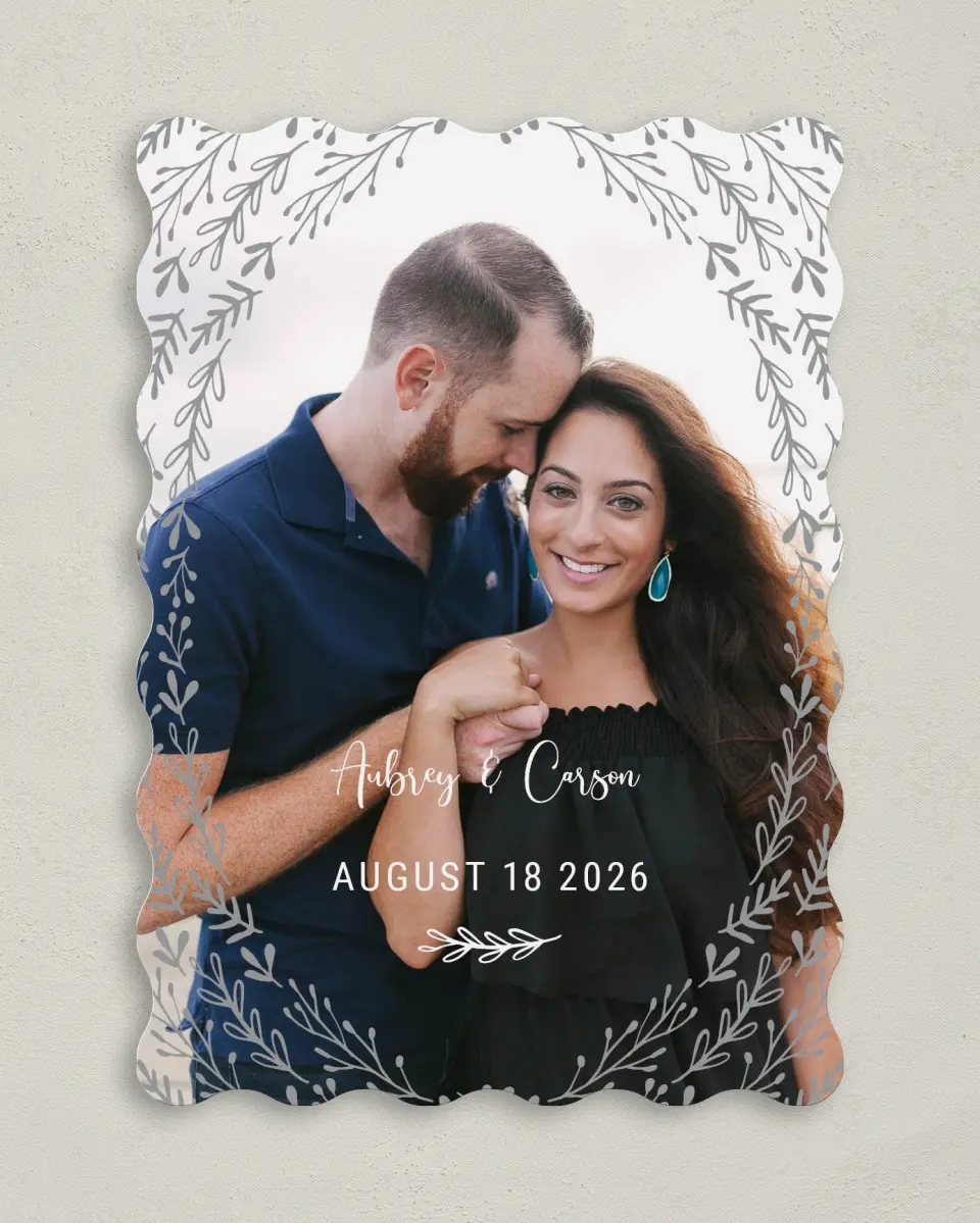 This is a 5" x 7" Save the Date Card called Radiant Meadow printed in full color on Premium Smooth paper