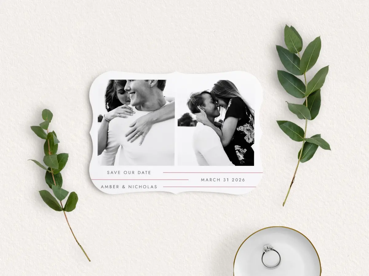 Save the Date Card with Optional Guest Addressing Service
