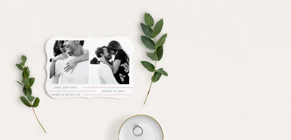 Save the Date Card with Optional Guest Addressing Service
