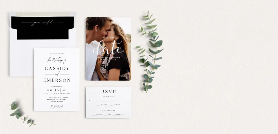 Front of Save the Date Card
