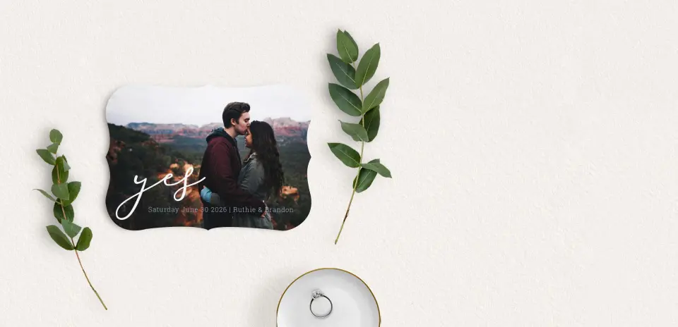 Save the Date Card with Optional Guest Addressing Service