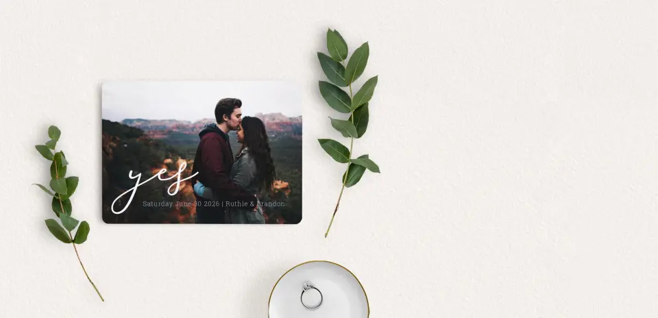 Save the Date Card with Optional Guest Addressing Service