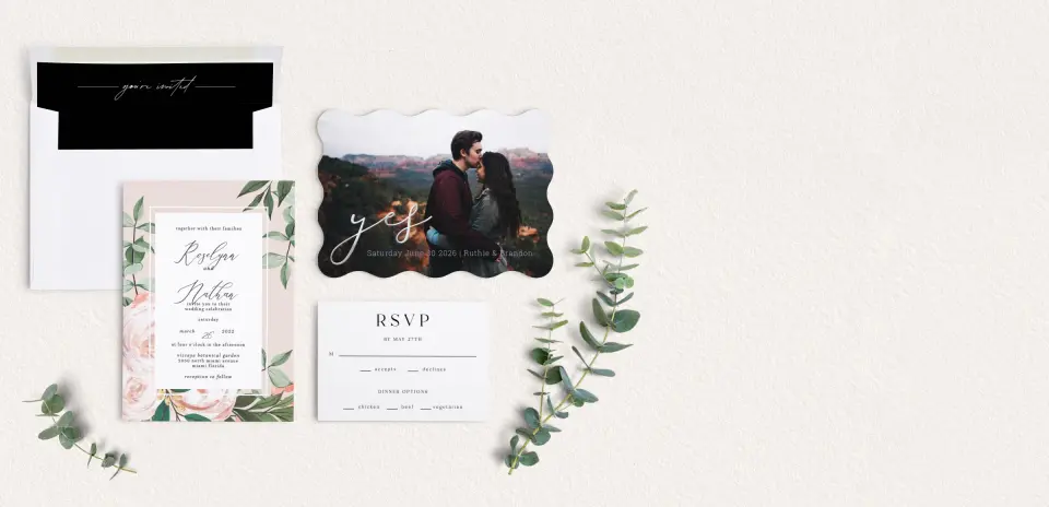 Front of Save the Date Card
