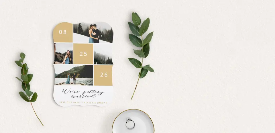 Save the Date Card with Optional Guest Addressing Service