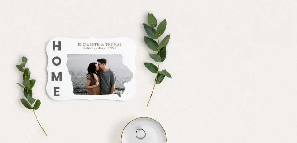 Save the Date Card with Optional Guest Addressing Service