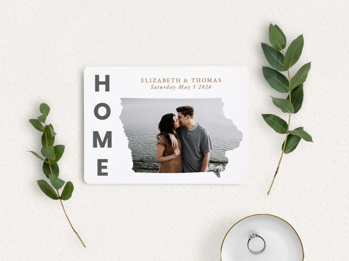 Save the Date Card with Optional Guest Addressing Service