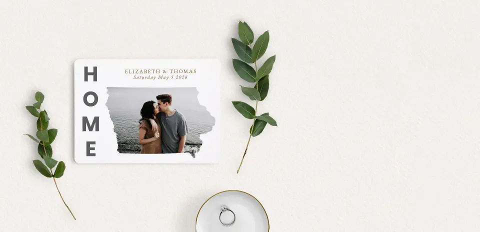Save the Date Card with Optional Guest Addressing Service