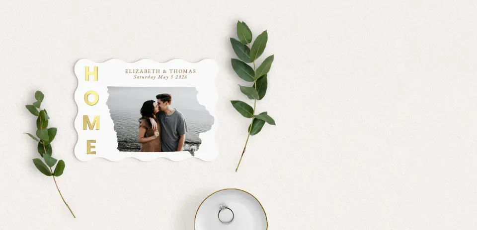 Save the Date Card with Optional Guest Addressing Service
