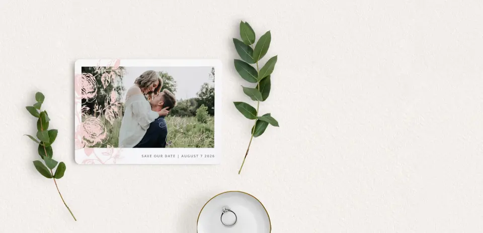 Save the Date Card with Optional Guest Addressing Service