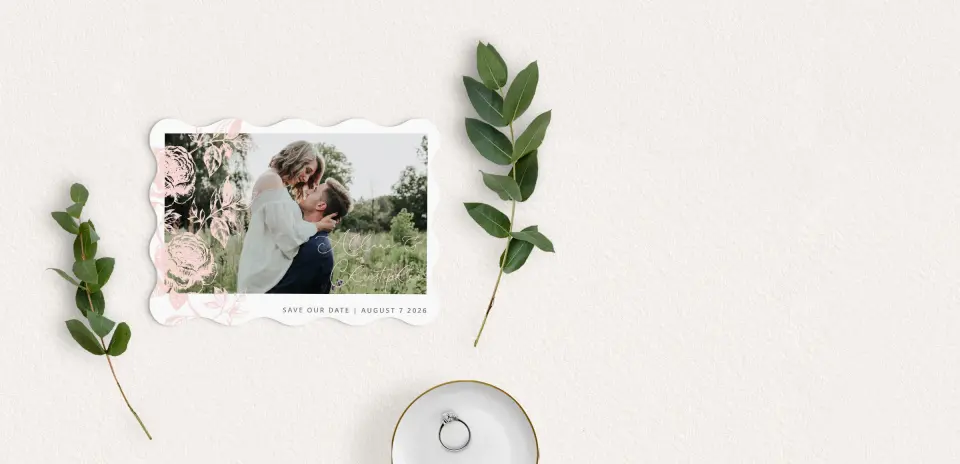 Save the Date Card with Optional Guest Addressing Service