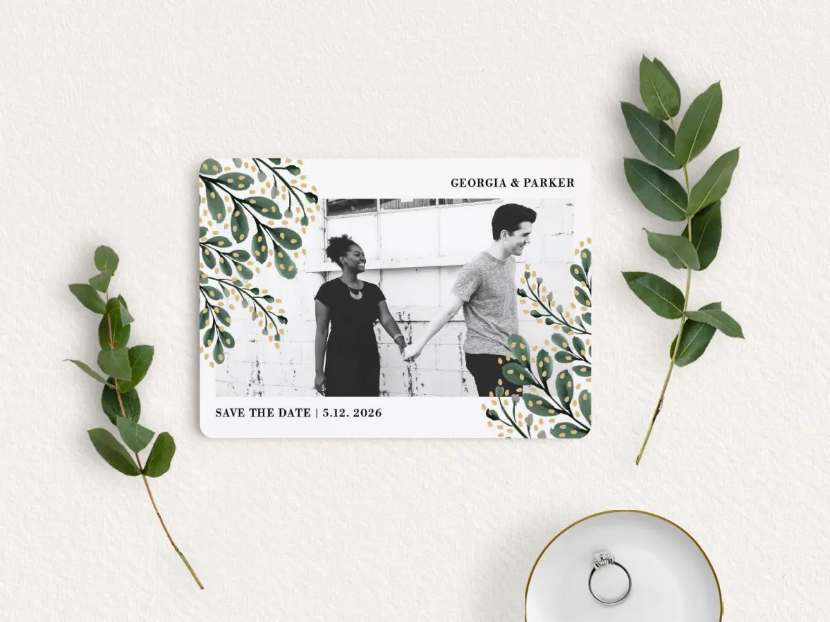 Save the Date Card with Optional Guest Addressing Service