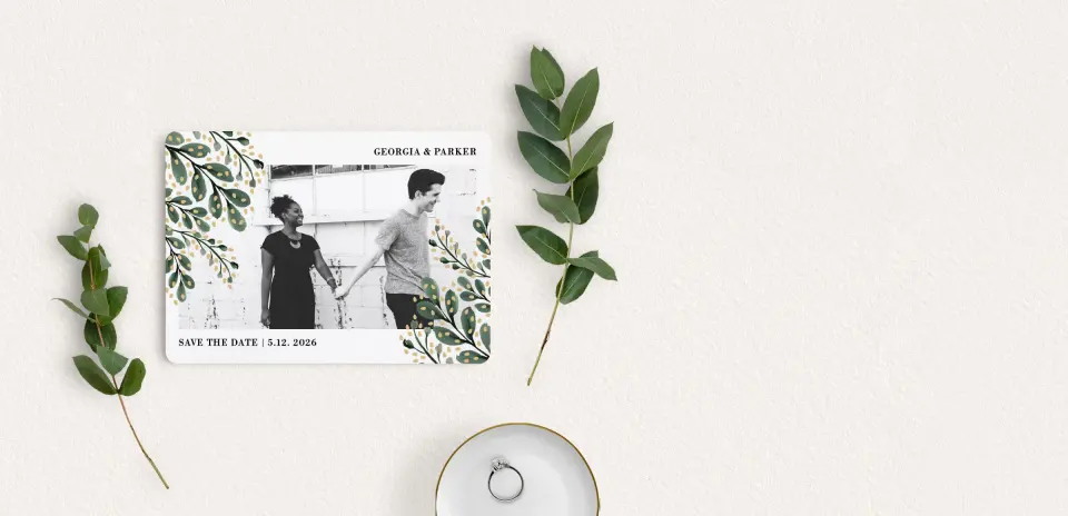 Save the Date Card with Optional Guest Addressing Service
