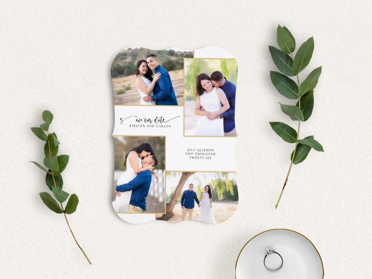 Save the Date Card with Optional Guest Addressing Service