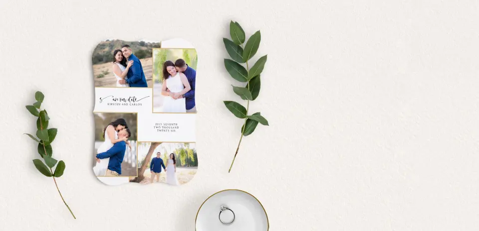 Save the Date Card with Optional Guest Addressing Service