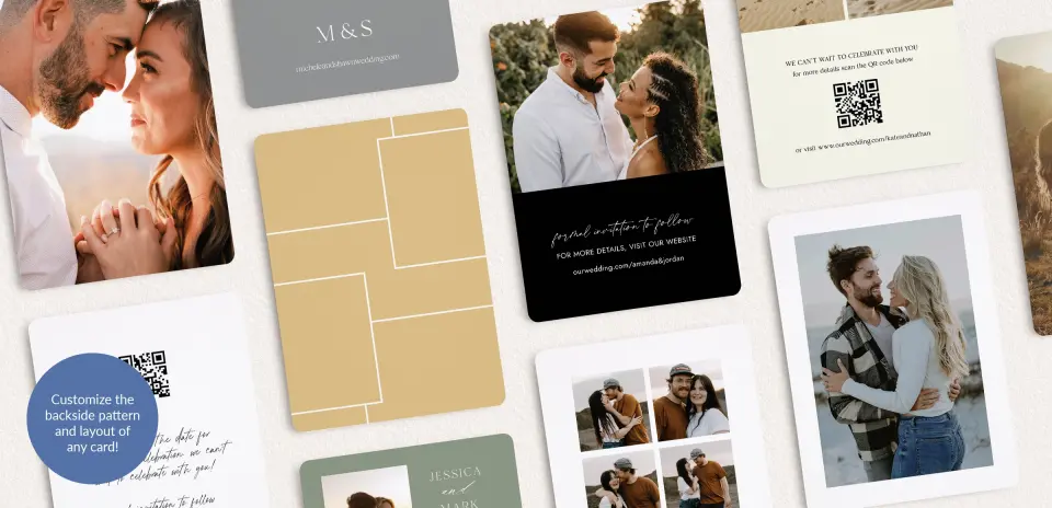 Back of Save the Date Card