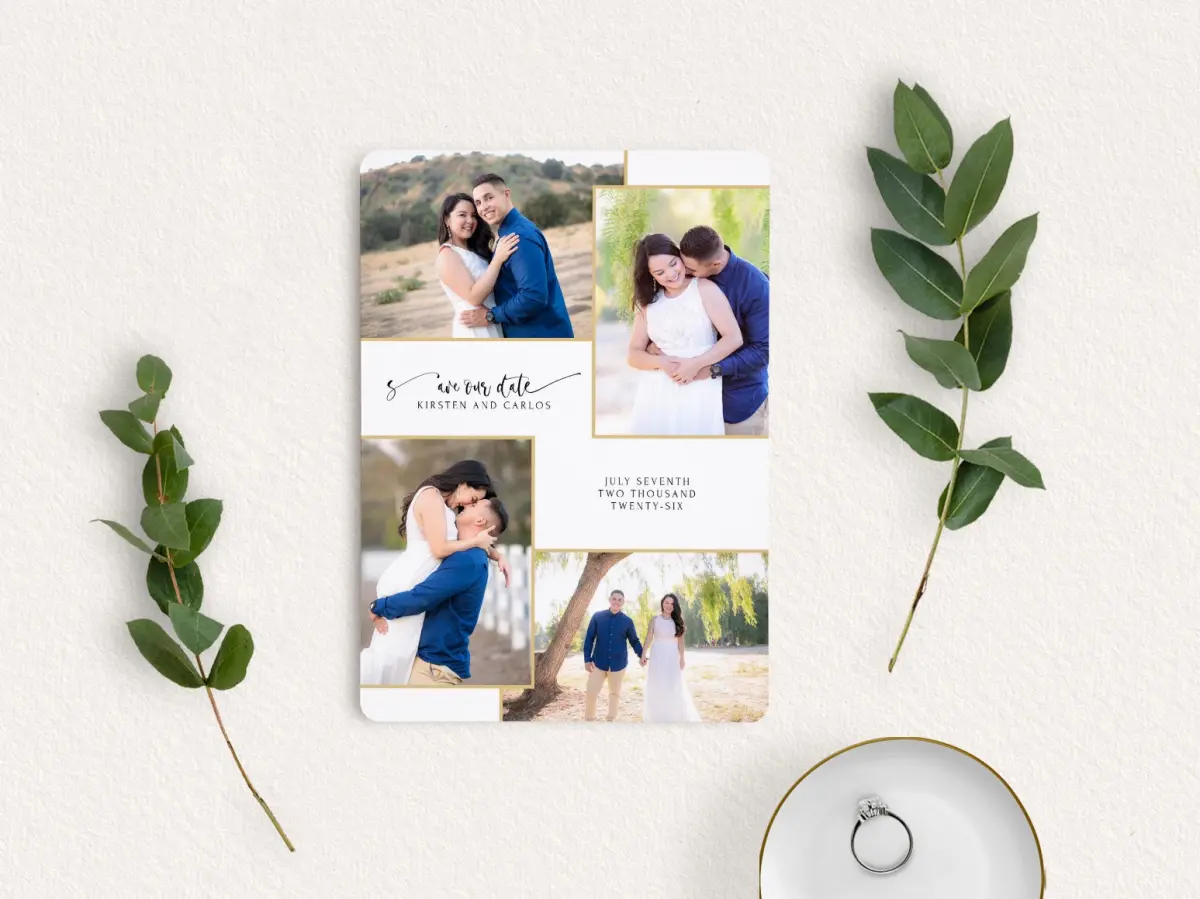 Save the Date Card with Optional Guest Addressing Service