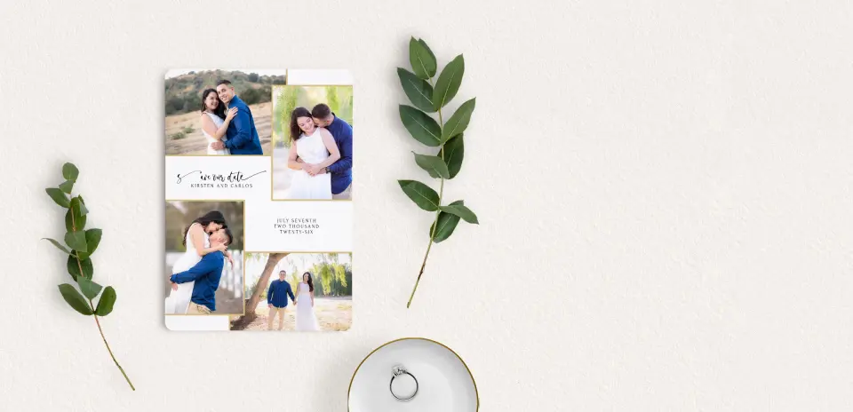 Save the Date Card with Optional Guest Addressing Service