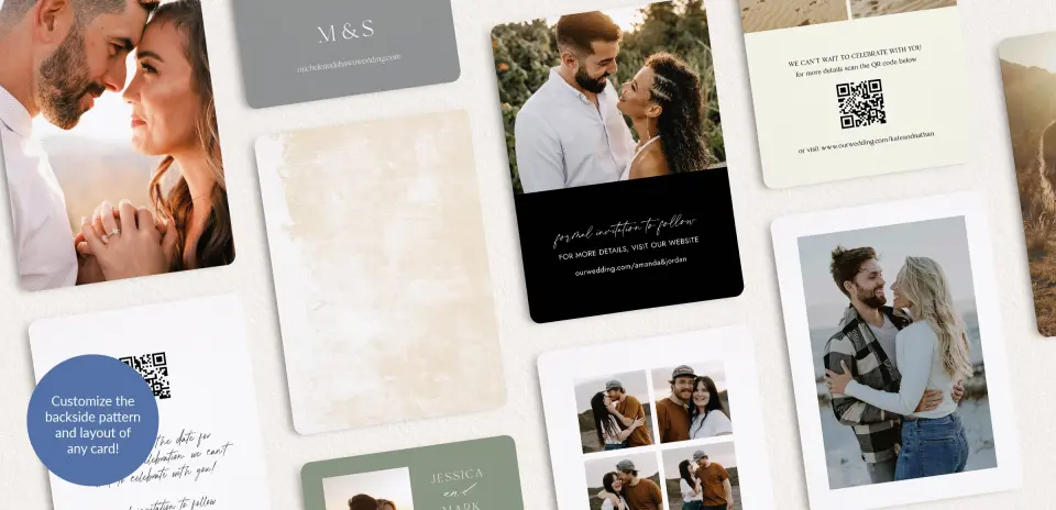 Back of Save the Date Card