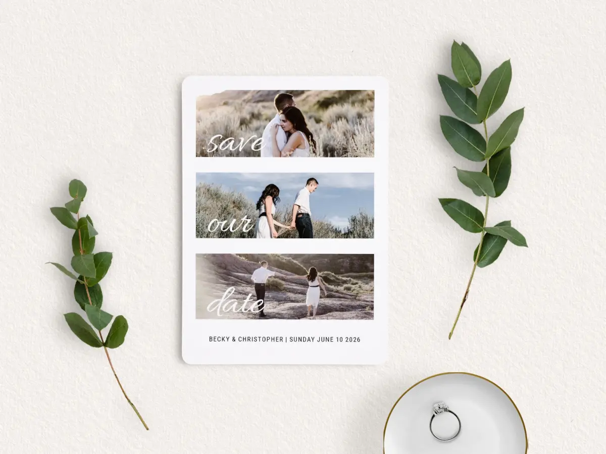 Save the Date Card with Optional Guest Addressing Service