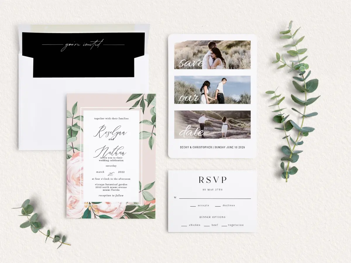 Front of Save the Date Card