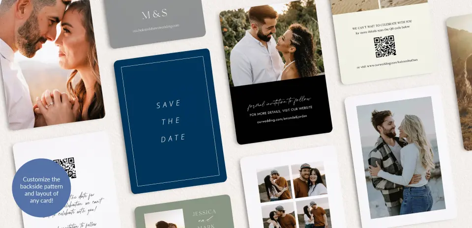 Back of Save the Date Card
