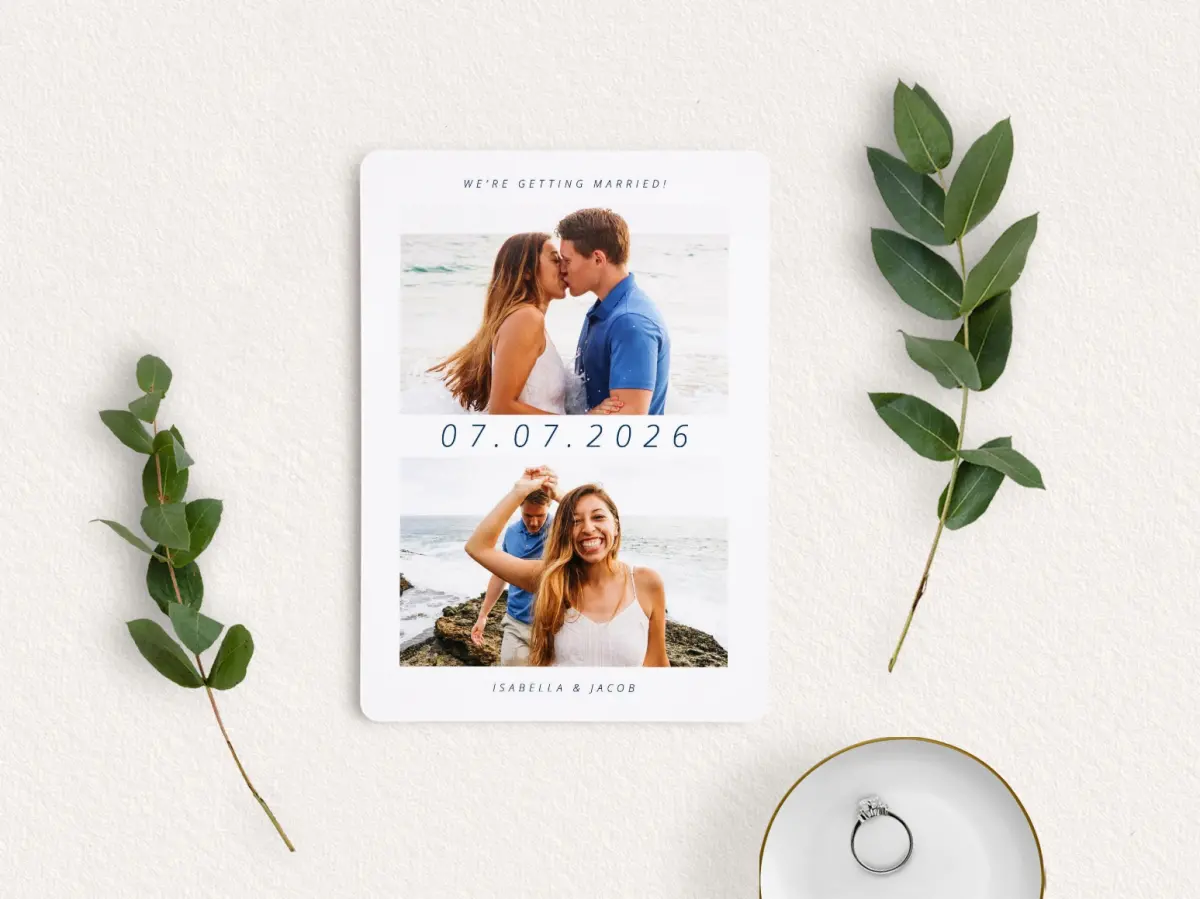 Save the Date Card with Optional Guest Addressing Service
