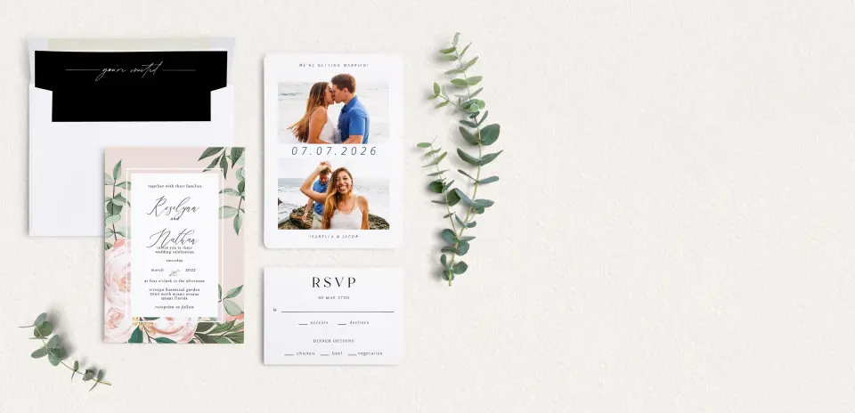 Front of Save the Date Card