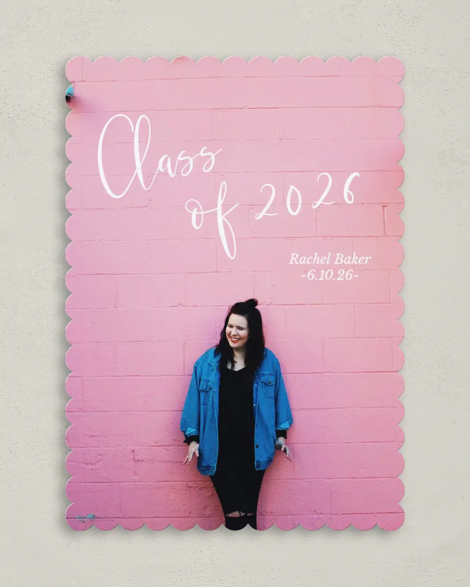 This is a 5" x 7" Graduation Announcement Card called Success Is Yours printed in full color on Premium Smooth paper