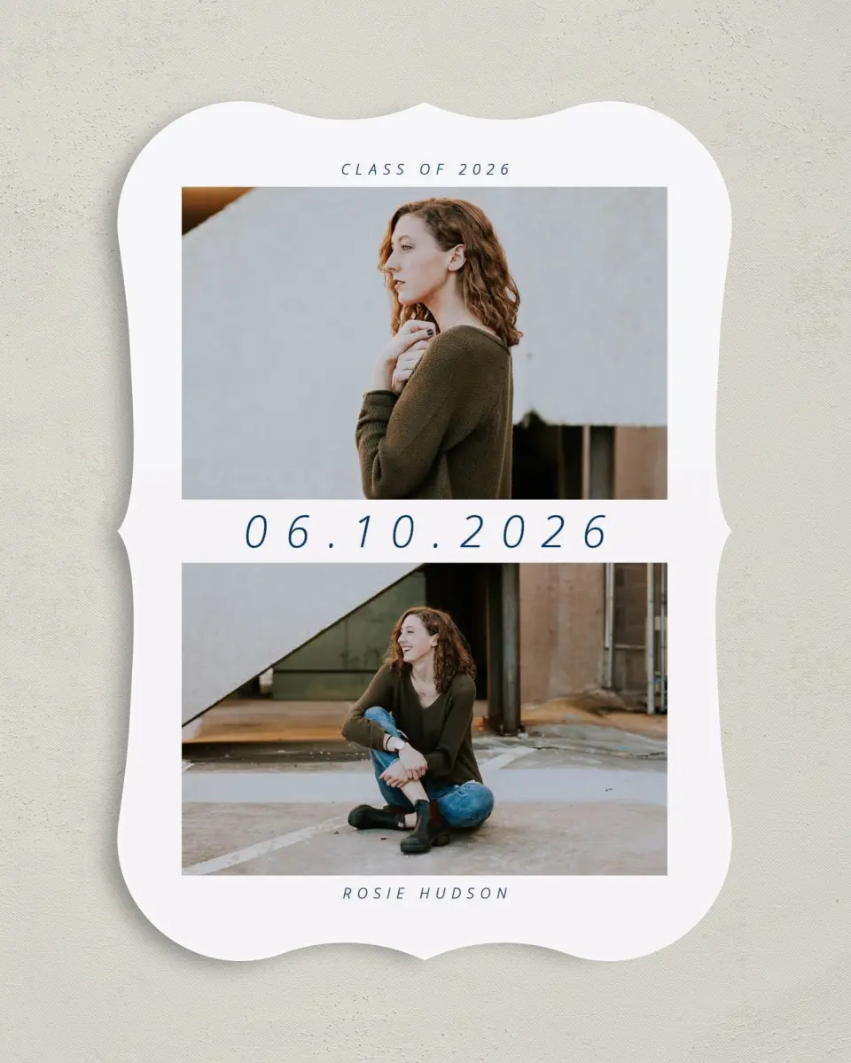 This is a 5" x 7" Graduation Announcement Card called A Dream Fulfilled printed in full color on Premium Smooth paper