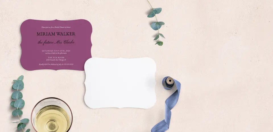 Save the Date Card with Optional Guest Addressing Service