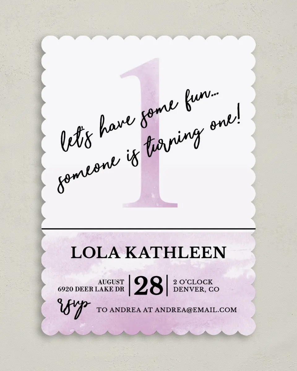 This is a 5" x 7" Birthday Party Invitation called Have Some Fun printed in full color on Premium Smooth paper