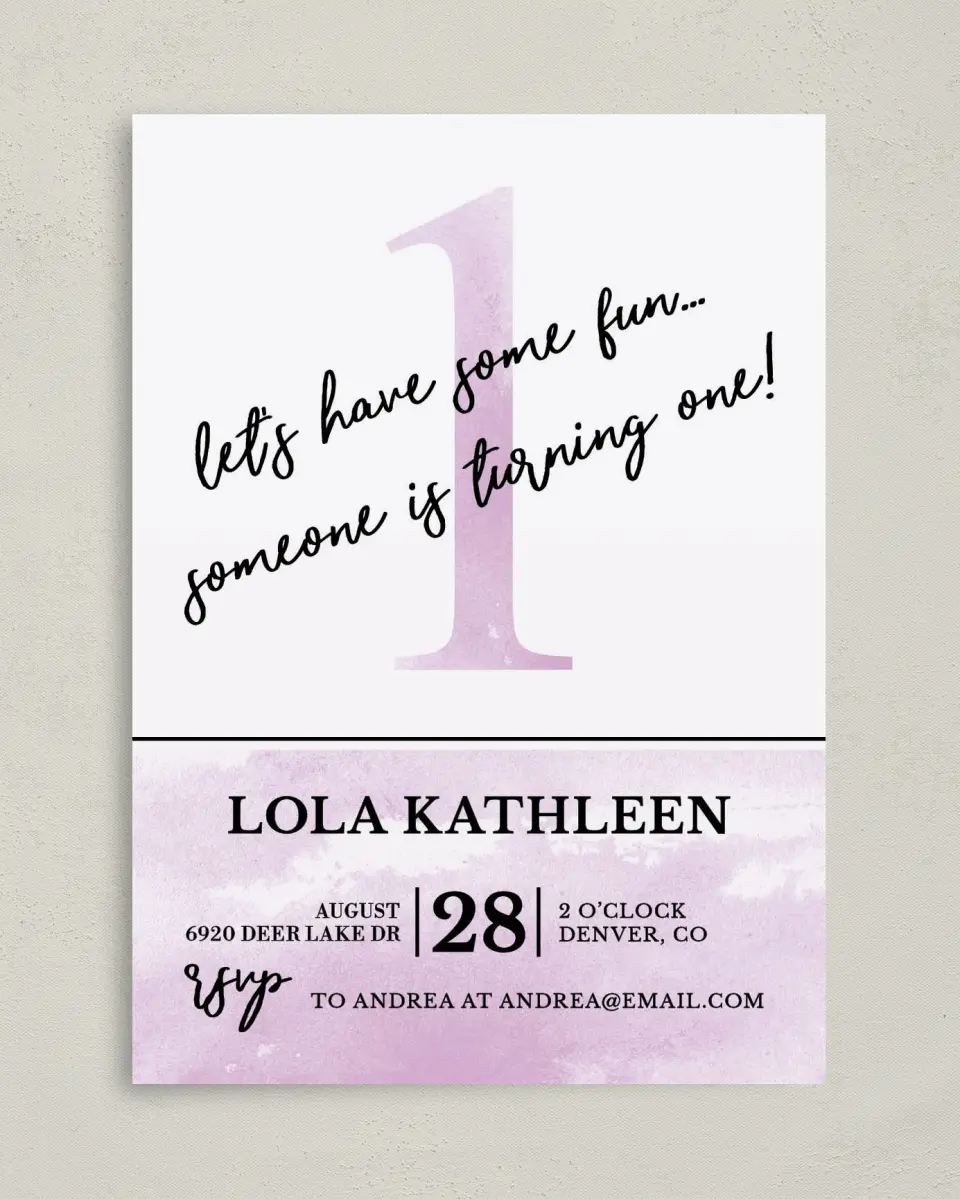 This is a 5" x 7" Birthday Party Invitation called Have Some Fun printed in full color on Premium Smooth paper