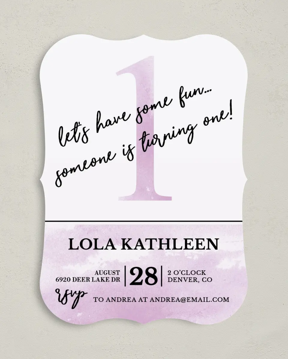 This is a 5" x 7" Birthday Party Invitation called Have Some Fun printed in full color on Premium Smooth paper