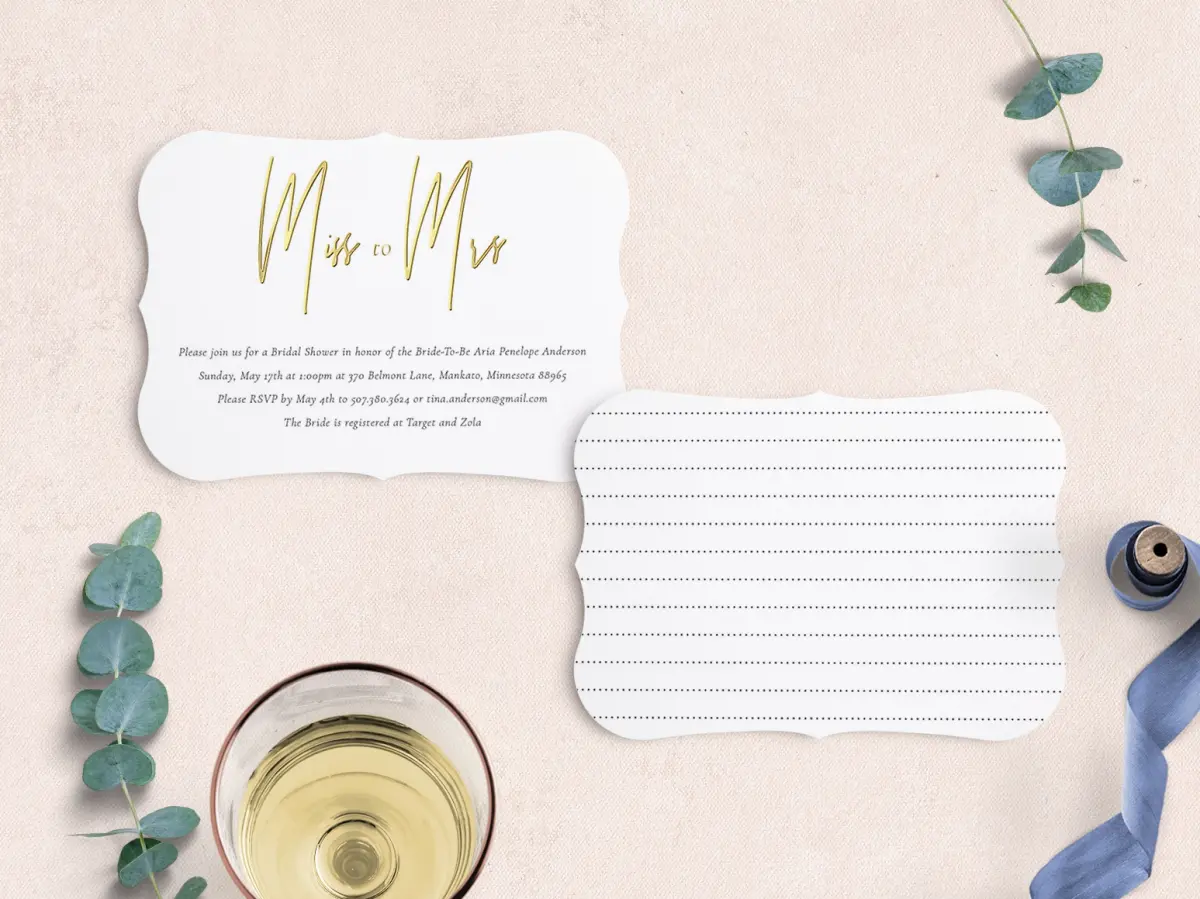 Save the Date Card with Optional Guest Addressing Service