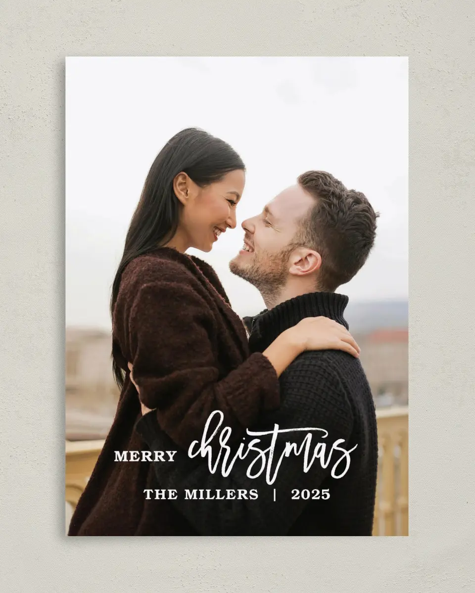 This is a 5" x 7" Christmas Card called Wishes of Wonder printed in full color on Premium Smooth paper