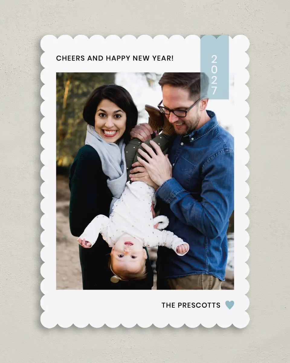 This is a 5" x 7" Christmas Card called Hearty Cheers printed in full color on Premium Smooth paper on Premium Smooth paper on Premium Smooth paper