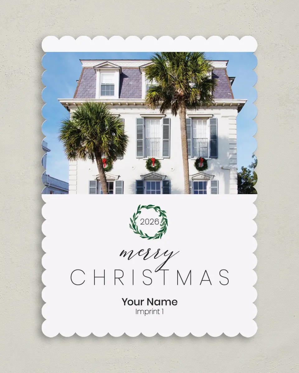 This is a 5" x 7" Christmas Card called Tropical Christmas printed in full color on Premium Smooth paper on Premium Smooth paper on Premium Smooth paper