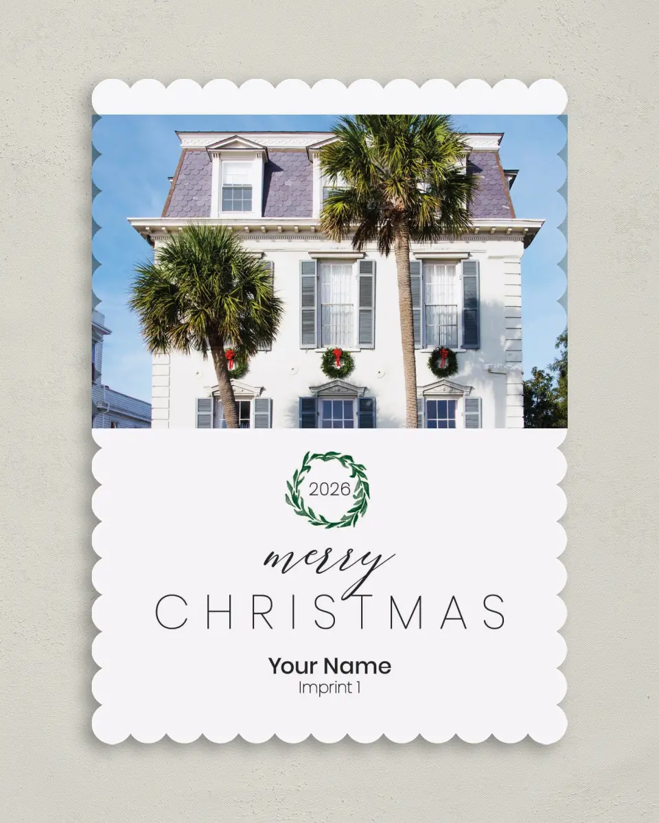 This is a 5" x 7" Christmas Card called Tropical Christmas printed in full color on Premium Smooth paper on Premium Smooth paper on Premium Smooth paper