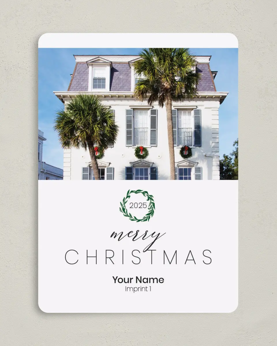 This is a 5" x 7" Christmas Card called Tropical Christmas printed in full color on Premium Smooth paper