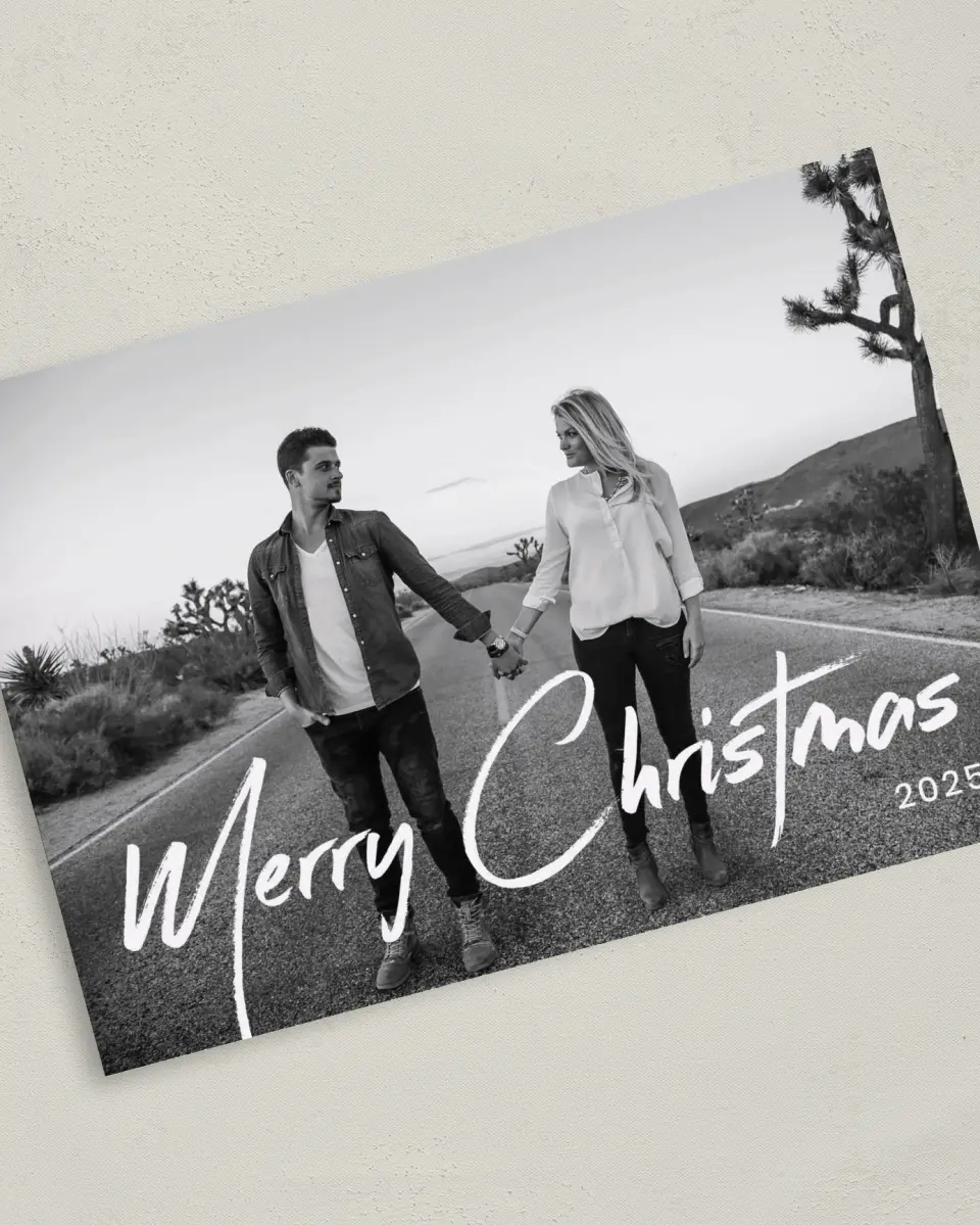 This is a 5" x 7" Christmas Card called Christmas Swishes printed in full color on Premium Smooth paper