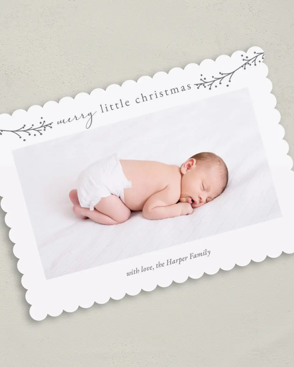 This is a 5" x 7" Christmas Card called Merry Little Christmas printed in full color on Premium Smooth paper on Premium Smooth paper on Premium Smooth paper